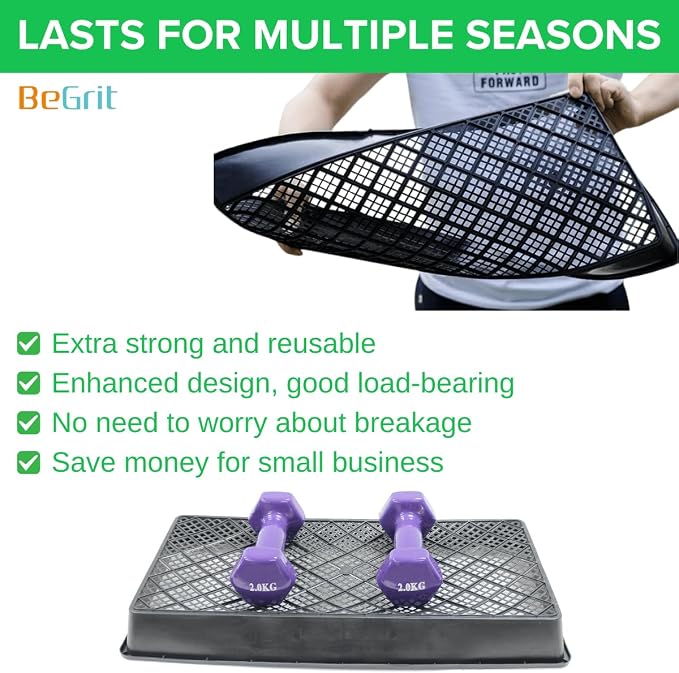 BeGrit 1020 Mesh Bottom Trays Soil Blocking Trays Seedling Starter 1020 Mesh Trays for Microgreen Plant Seed Tray 10'' x 20'' 12-Pack