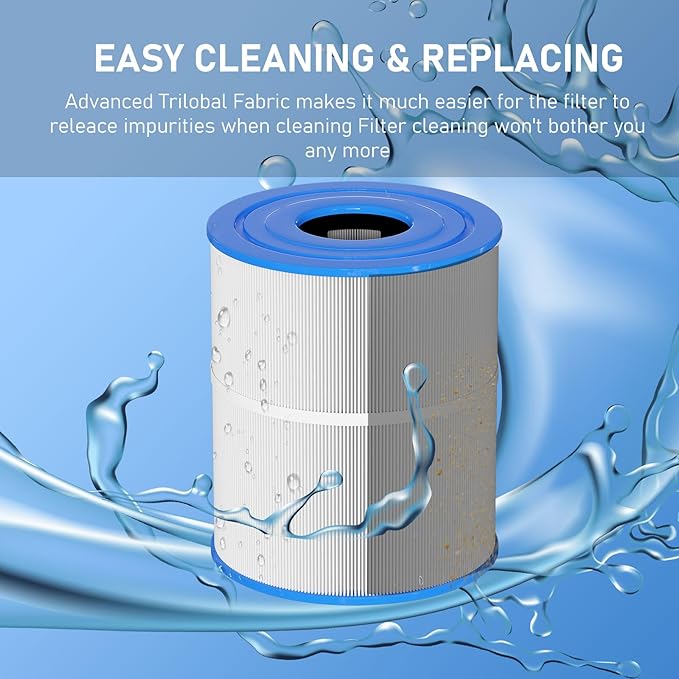 C-8465 Spa Filter Replacement Compatible with Watkins 31114, Pleatco PWK65, Filbur FC-3960, 71827, 71828, Watkins 65 sq.ft Tiger River Spa Filter 2 Pack