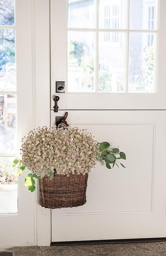 Baby's Breath Artificial Flowers Bulk 10 Pack (30pcs) Faux Baby Breath Plastic Flower Fake Gypsophila Flower Arrangement for Crafts Fake Flowers Bouquet for Wedding Centerpieces Fall White Baby Breath