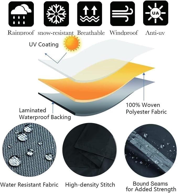 Outdoor Swing Cover 3 Triple Seater Garden Swing Cover Garden Hammock Glider Chair Cover Patio Furniture Cover UV Resistant Swing Cover All Weather Protection(77x53x67inch) Black