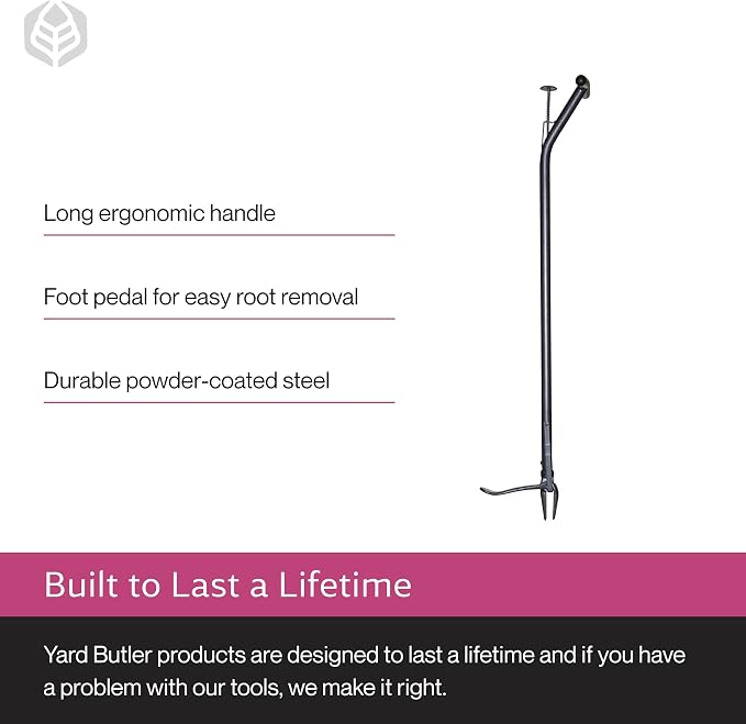 Yard Butler IRKT-1000 Rocket Weeder - Stand-Up Weeder for Lawn Care - Ergonomic & Easy to Use - Power-Coated Steel Construction - Rust-Resistant - Eco-Friendly - Comfortable Length & Long Handle