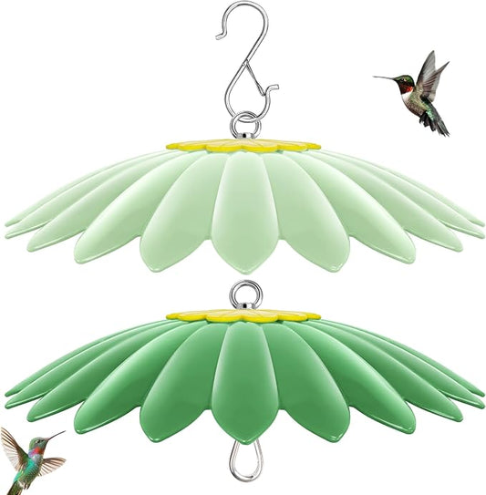 10.5 inch Bird Feeder Rain Guard,Hummingbird Feeder Shade Dome Cover,Umbrella Cover for Bird House for Outdoor,Squirrel Baffle,2 Pack(LightGreen,Green)