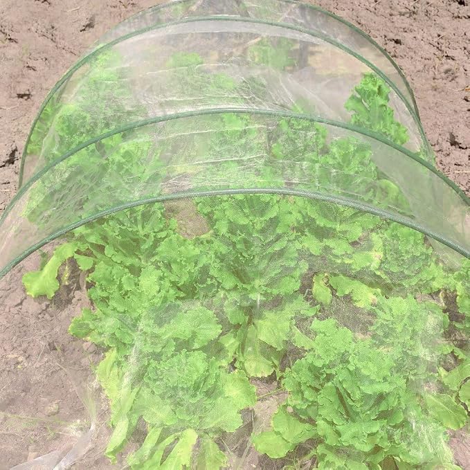 Roll Packed 4x100FT Garden Netting, Fine Mesh Pest Barrier Protect Your Plant Fruits Flower, Insect Bird Protection Netting for Raised Beds Greenhouse Hoops