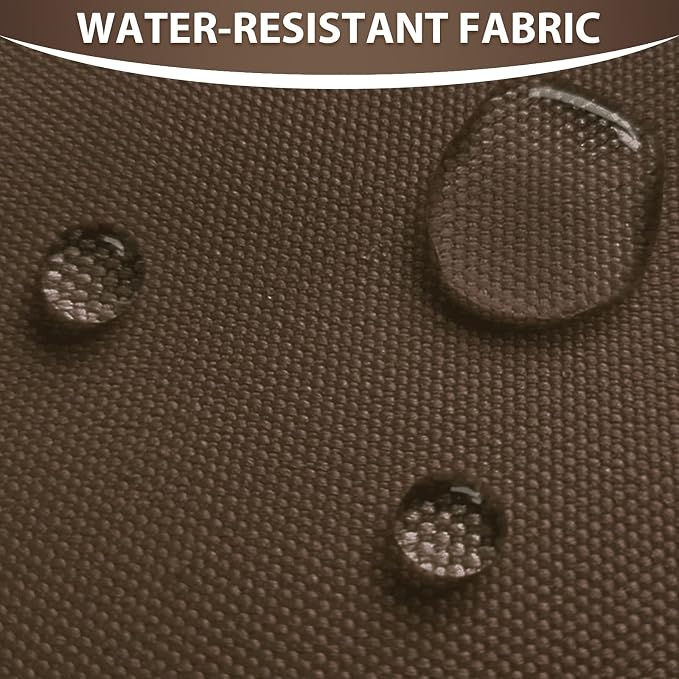 Waterproof Canvas Fabric by The Yard 58inch 600D Upholstery Material Polyester Fabric Outdoor Water Resistant Fabric for Sewing Chair Patio Cushion Purse Bag Interior, 12 Yard Brown