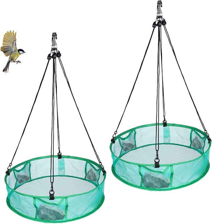 2Pcs Bird Seed Catcher for Outdoor Feeders, Bird Feeder Trays to Catch Seed, Upgraded Version Can Prevent Strong Winds. (16 inches)