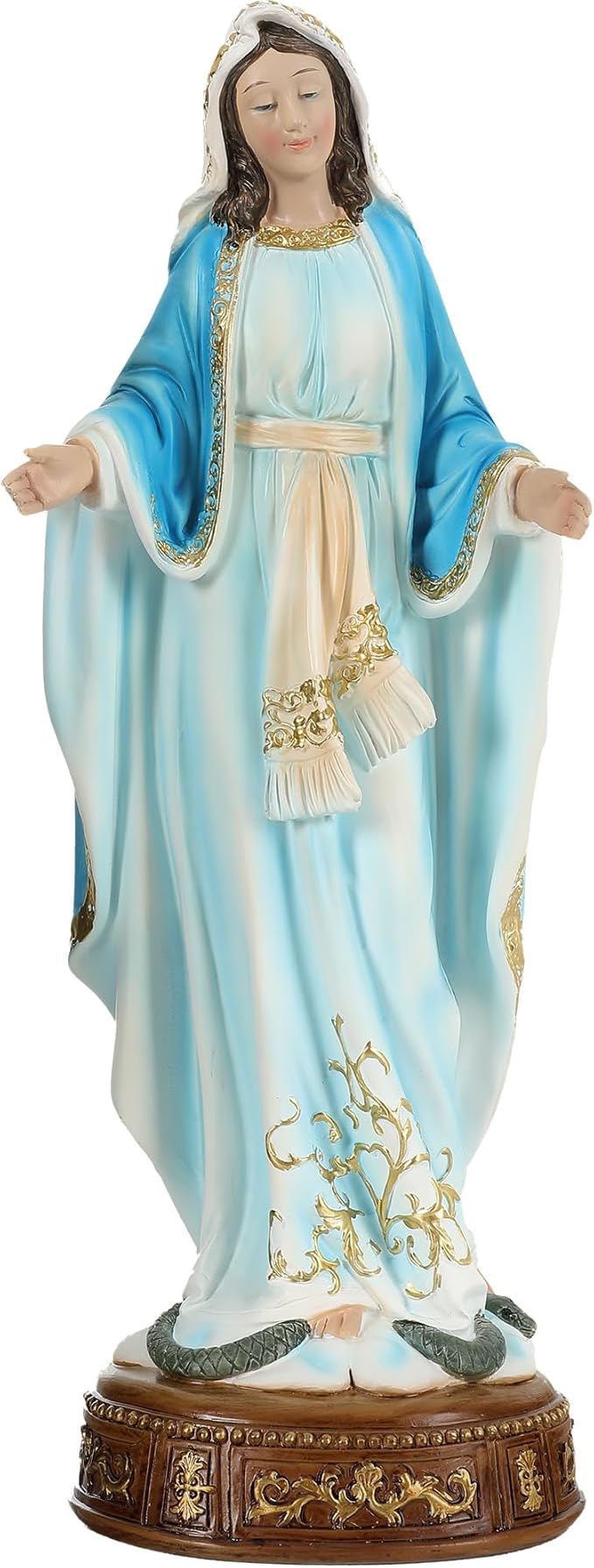 12" H Virgin Mary Staue Catholic, Blessed Mother Mary Statue, Our Lady of Grace Nativity Figurines Church Altar Home Holiday Decor, Inspiring Christmas Decor or Gift for Peace & Love