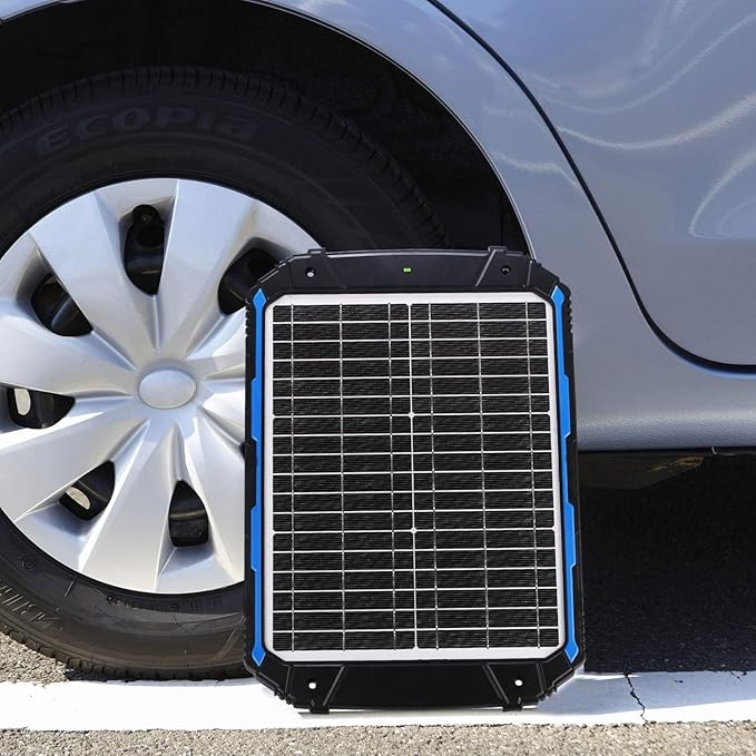 SUNER POWER 25W 12V Solar Battery Trickle Charger & Maintainer PRO, Built-in Intelligent MPPT Controller, Waterproof 12 Volt 25 Watt Solar Panel Charging Kits for Car Marine RV Trailer Boat Automotive