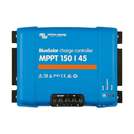 Victron Energy BlueSolar MPPT Solar Charge Controller - Charge Controllers for Solar Panels - 150V, 45 amp, 12/24/36/48-Volt
