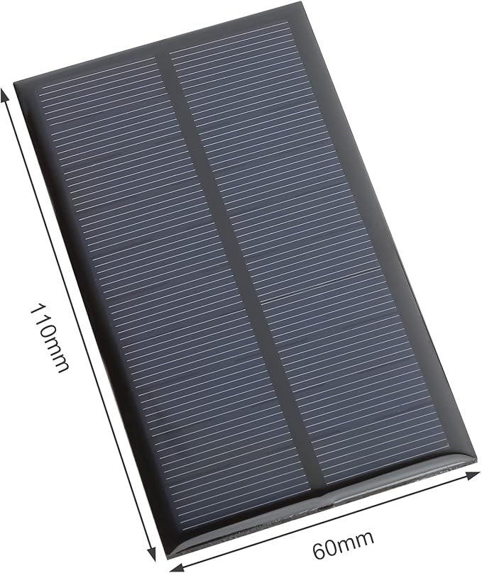 Micro Solar Panels with Wire, 5PCS 5V 200mA Photovoltaic Solar Cells Kit 110mmx60mm / 4.33''x 2.36''