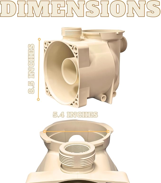 Swimables Pool Pump Housing Compatible with Superflo Pentair Pool Pump 350089 | Compatible with Pentair Superflo Pool Pump | Reinforced Pump Pot Housing for Superflo Pool Pump