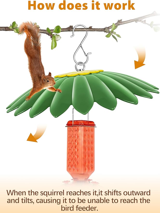 13.5 inch Bird Feeder Rain Guard,Hummingbird Feeder Shade Dome Cover,Umbrella Cover for Bird House for Outdoor,Squirrel Baffle,5 Pack(LightGreen,Green,Yellow,Orange,Red)