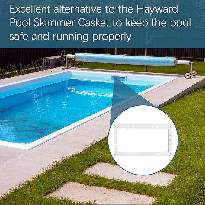 EAORBD Spx1091Gw Wide Mouth Above Ground Pool Skimmer Gasket for Hayward Spx1091Gw, Sp1091Lx Pool Butterfly Skimmer Gaske for Hayward Automatic Skimmers 13 3/4" x 7.5"