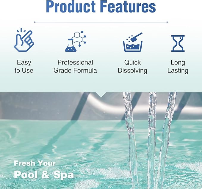 5Lbs Chlorinating Granules for Pools, Spas & Hot Tubs – Kills Bacteria & Algae, Fast-Dissolving Formula