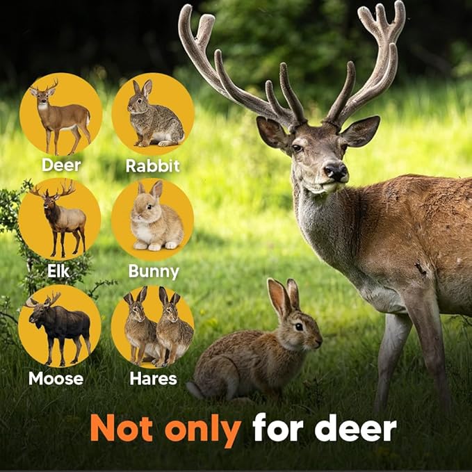 fcesiweg Deer Repellent for Plants, Deer and Rabbit Repellent Outdoor, Rabbit Repellent for Garden, Bunny Repellent, Deer Away, Keep Deer & Rabbits Out of Garden, Yard and Lawn, Easy to Use, 12 Packs