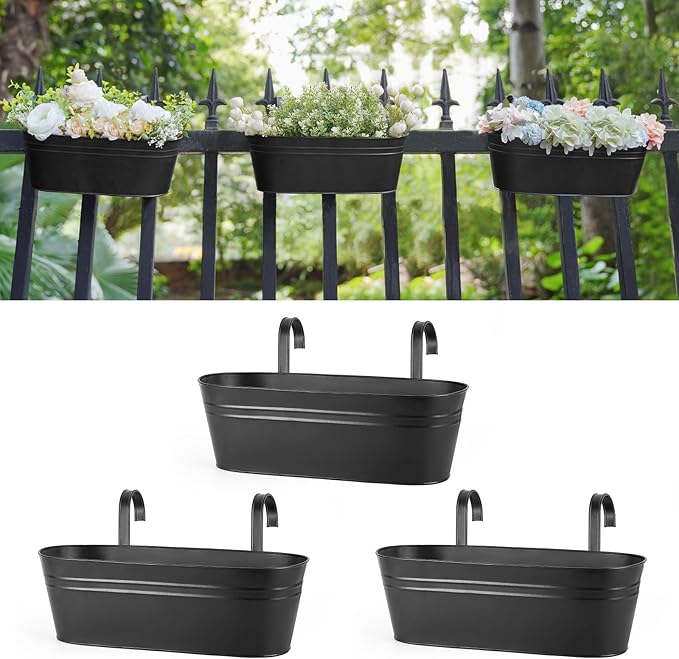 Dahey 3 Pcs Metal Hanging Flower Pots and 4 Pcs Glass Wall Mounted Vases for Indoor Plants Home Office Garden Yard Wall Decor