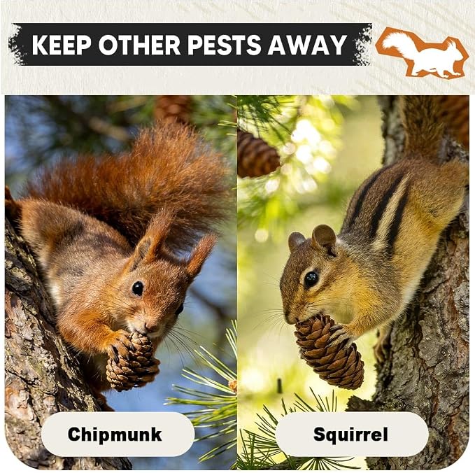 Squirrel Repellent Outdoor Garden, Chipmunk Repellent Outdoor, Squirrel Away, Ideal for Gardens, attics, 7Packs