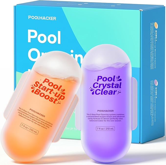 POOLHACKER 3 in 1 Pool Opening Kit - Pool Start Up Kit for Above Ground & Inground Pools, Easy to Use, Up to 15,000 Gallons