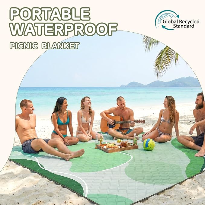 Genovega Waterproof Beach Blanket Picnic Outdoor Mat Rug Women Men Teacher Graduation Preschool Kindergarten Pre K Prek Middle High School First Year 1st 2nd 3rd 4th 5th Grade Thank You Cool