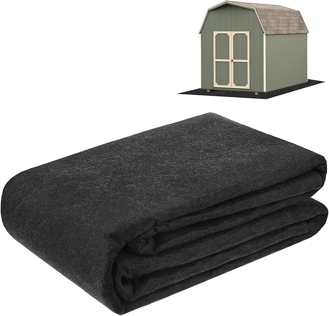 M METERXITY Outdoor Storage Shed Mat, 8.2x8.2 FT Waterproof Small Shed Flooring Mat for Patio Furniture Floor Protecting from Wear/Liquid/Dust/Oil, Non-Slip Carport Pad [Grey]