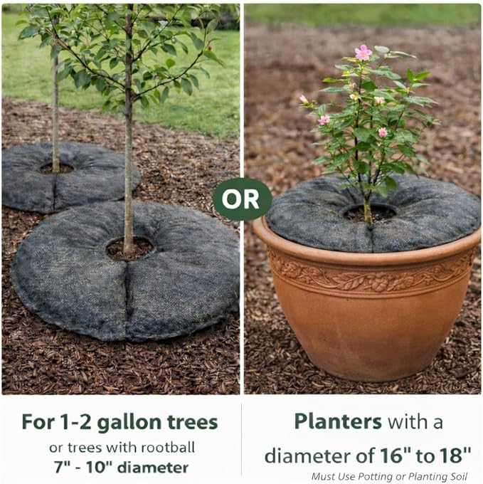 SteadySpring(R) Smart 30+Day Watering Mat Auto Refills with Rain for Tomato Plants, Peppers, Veggies, Perennials, Annuals in 1-2 Gallon Containers or with a 7 in to 10 in Root Ball (1)