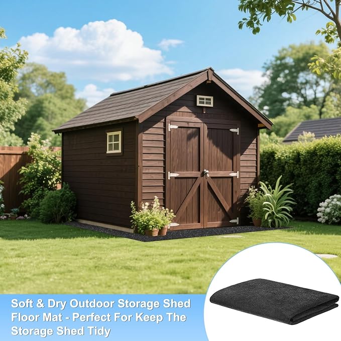 M METERXITY 3MM Thickened Outdoor Storage Shed Mat, 3 x 2.5 FT Garage Floor Mats with Reusable, Washable, Non Slip, Durable for Protects Garage Floors/Driveways/Entrance Doors/Deck [Gray]