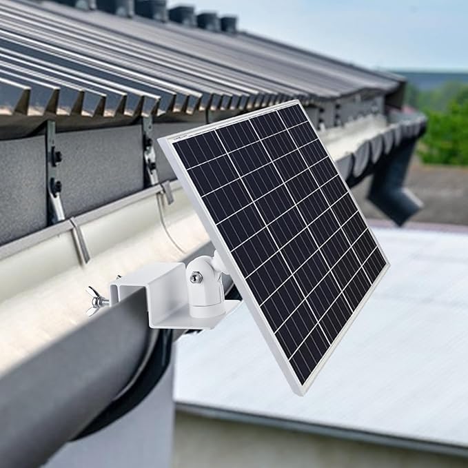 4 Pack Gutter Mount Compatible for Ring Solar Panel, Universal Solar Panel Ring Gutter Mount for Arlos, Arlo pro, Arlo pro2, Reolink Cams and Other Solar Panel