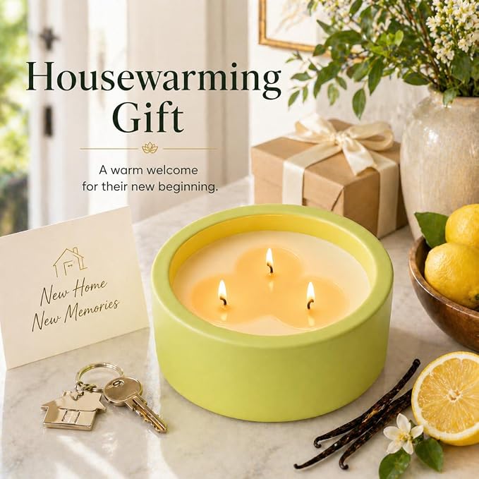 Scented Candles for Home Scented, Non Toxic Soy Candle for Women & Men, Matte Ceramic Jar Perfect Luxury Home Fragrance, Elegant Décor & Gift