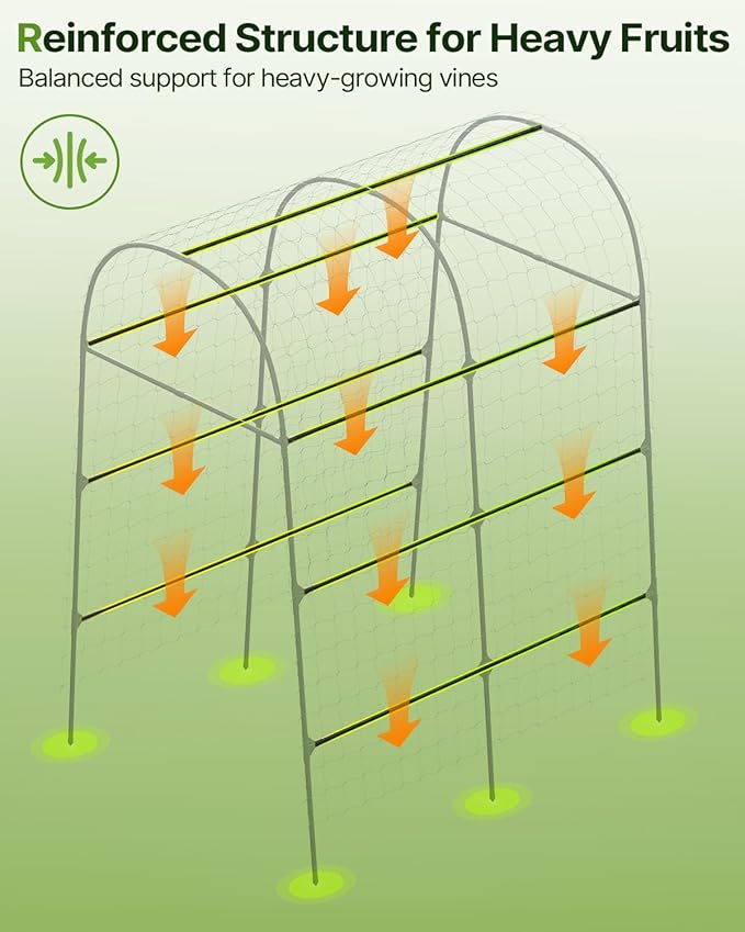 Suteck Garden Arch Trellis 7.5FT Tall – Garden Trellis for Climbing Plants Outdoor, Arch Trellis for Vegetables, Roses & Vines, Easy Assembly for Backyard, Pathway & Patio