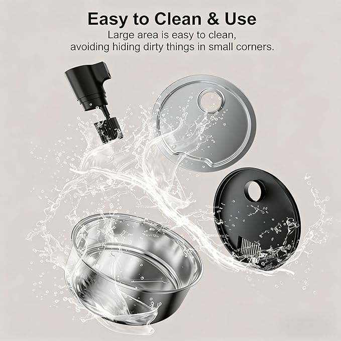 Dog Water Fountain, 8L Stainless Steel Dog Water Fountain for Large Dogs, Dog Water Bowl Dispenser, Super Quiet Pump and Replacement Filters for Cats and Dogs (Silver-8L+3Filters)