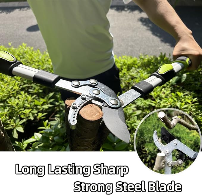 YRTSH Loppers for Tree Trimming Heavy Duty Branch Cutter with Compound Action, Effortless Tree Pruner Extendable 28-41" Loppers for Gardening, Long Handle Pruning Shears with 2" Clean Cut Capacity