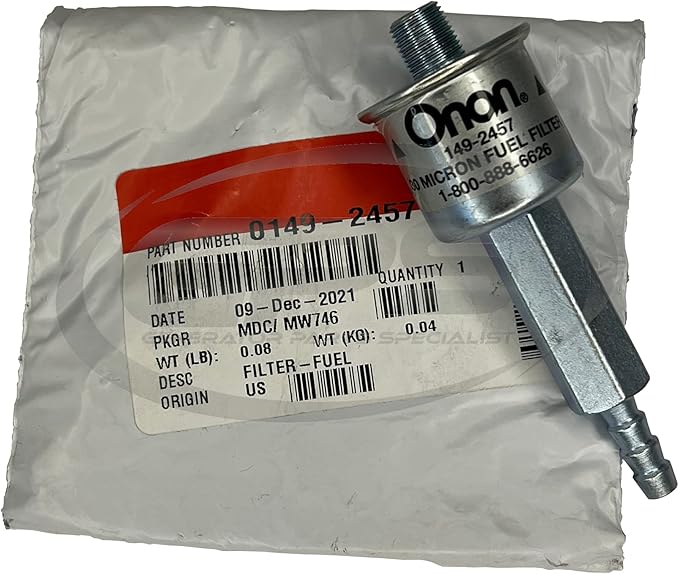 GPS GENERATOR PARTS SPECIALIST Tune Up Kit for Cummins Onan RV Generator Model KY 4000 with ONAMAX 10W30 oil for use with Spec P - R