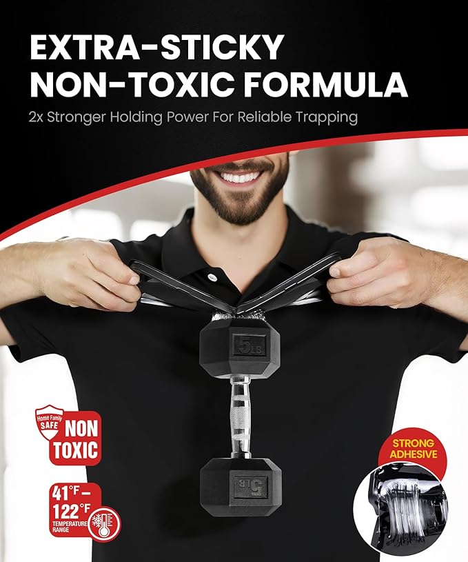 Wowcatch Sticky Mouse Traps Indoor for Home - 36 Pack Glue Traps for Roaches, Spider, Lizard, Rodent Catcher for Kitchen, Garage, Glue Boards for Insects, Pet Safe Pest Control, Non-Toxic, Small Size