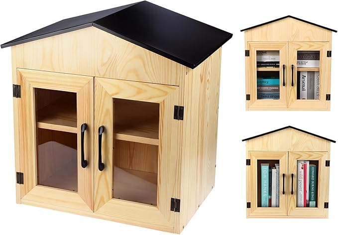 Outdoor Library Book Box, Multipurpose Little Library Box Outdoor, for Neighborhoods Community and Schools Sharing Books, Newspapers, Flyers, Food and Drug