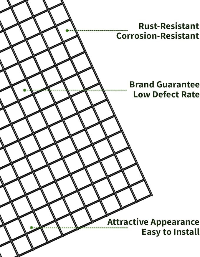 Black Hardware Cloth 1/2 inch 48'' x 50' 19 Gauge, Chicken Wire Fence Roll, Chicken Wire Mesh, Garden Fencing, Wire Fencing, Hardware Mesh, Cage Wire, Vinyl Fencing, Tree Fence