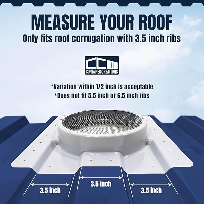AdaptAIR Roof Turbine Vent (10 Pack) 12 inch Roof Vent Adapter - Designed for Conex Container, Shipping Container House, Fits Whirlybird Roof Vent and Solar Roof Vent Fan by Container Creations