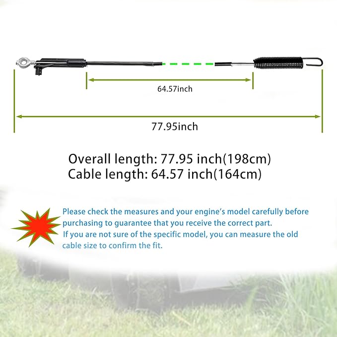 133-1998 Blade Engagement Cable, for Toro 30" TimeMaster Lawn Mowers, Fits 20976, 20978, 21199, 21199HD, 21200, 21810, 21811 Model
