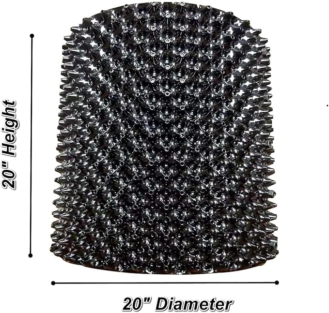 RooTrimmer Air Pruning Containers, 25 Gallon Air Pruning Planters, 100 Liter 20" X 20" D/H Special Packing Interlocked Large Air Root Pruning Planters for Big Tree Grow Outdoor, Black, 10 Packs