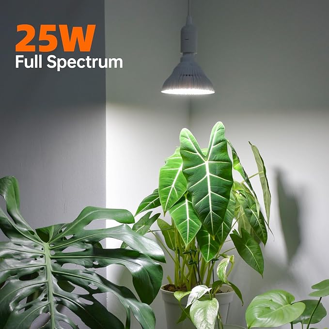 Bstrip Hanging Grow Lights for Indoor Plants, 25W LED Full Spectrum Plant Lights for Indoor Growing with Timer, 16.4FT Power Cord, 5000K, Pendant or Ceiling Perfect for Tall Plants, and Plant Shelf