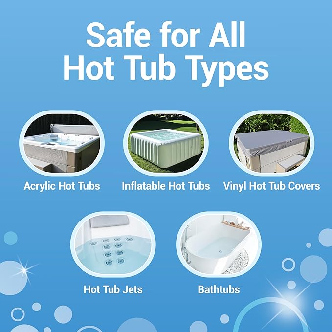 Bio Ouster Hot Tub Surface Cleaner - Hot Tub Cleaner for Inside Surface & Shell - For Standard and Inflatable Spas - Removes Dirt and Grime for a Sparkling Shine - Made in USA (16oz)