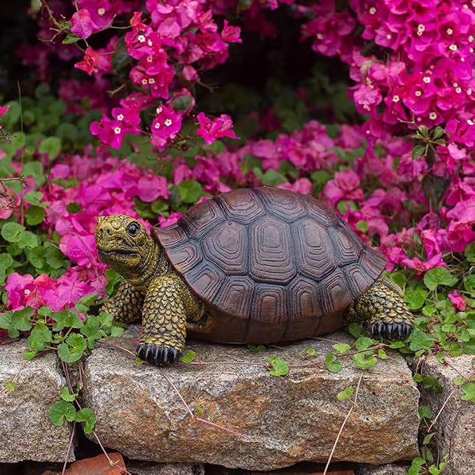 Garden Turtle Statue Decoration, Large Realistic Tortoise Figurine, Outdoor Lawn Ornament Garden Outdoor Courtyard, Lawn Landscape, Swimming Pool Decoration, Festival and Birthday Gifts
