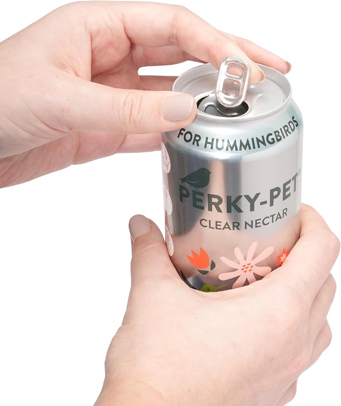More Birds Bird Health+ Big Gulp Glass Hummingbird Feeder, 5 Feeding Stations, 40 oz + Perky-Pet 522 Ready-to-Use Clear Hummingbird Nectar in 4 Cans, 16 oz Each Recyclable Aluminum Can