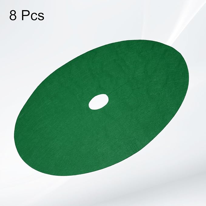 HARFINGTON 8pcs Tree Mulch Ring 28.3 Inch Non-Woven Round Tree Protector Weed Barrier Mat Plant Cover Rings for Weed Grass Control Root Protection, Green