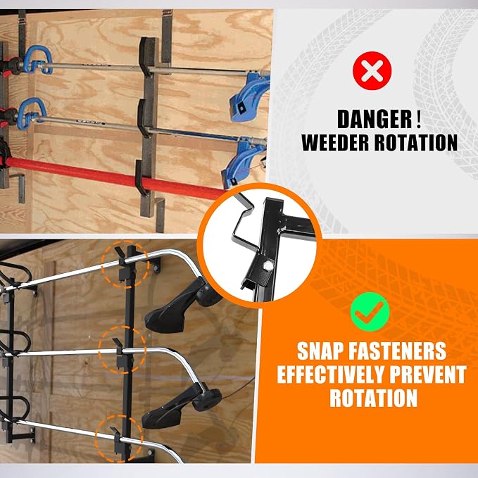 MELIPRON Weed eater Rack for Enclosed Trailer, Landscape Trimmer Rack for for Lawn Equipment, Weed Wack Holder for Yard Lawn Tools Equipment