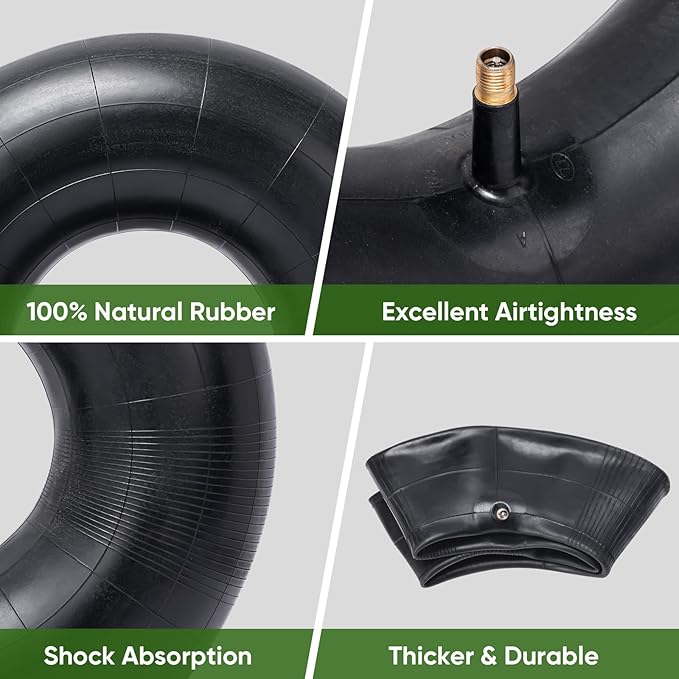 TICONN 3.00/3.50-8 Inner Tube, 2 Pack Inner Tire Tube for Wheelbarrow Tires, Replacement Tube with TR-13 Straight Valve Stem for Wheelbarrows, Wagons, Hand Trucks, Generators