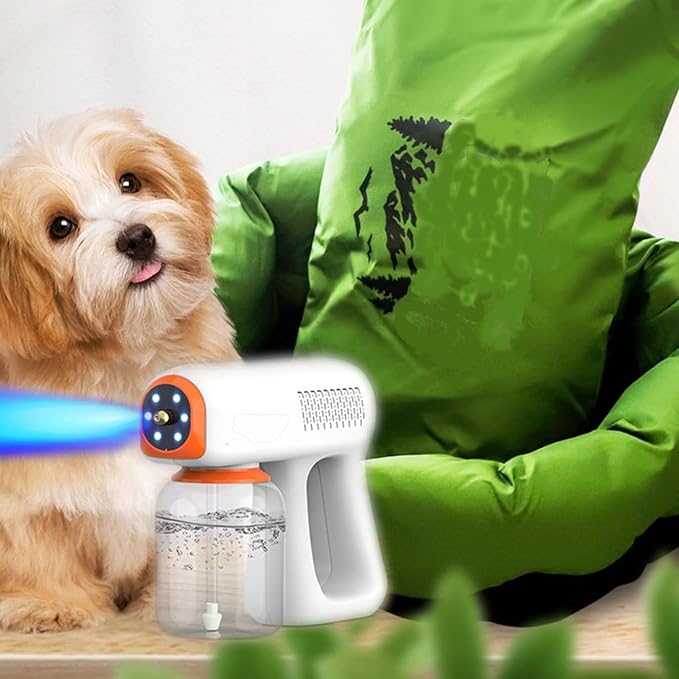 Atomizer Sprayer with Blue Light 1200mAh Rechargeable Handheld Electric Sprays Bottle Guns Adjustable Fogger Machine