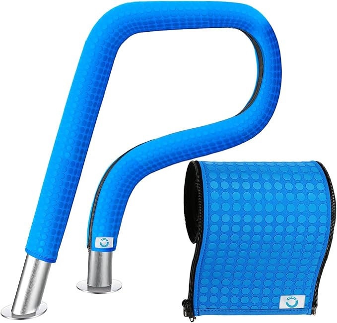Pool Handrail Cover, 6 Feet Neoprene Zippered Pool Handle Covers, Slip Resistant Rail Grip for Swimming Pool Hand Railing Cover Blue