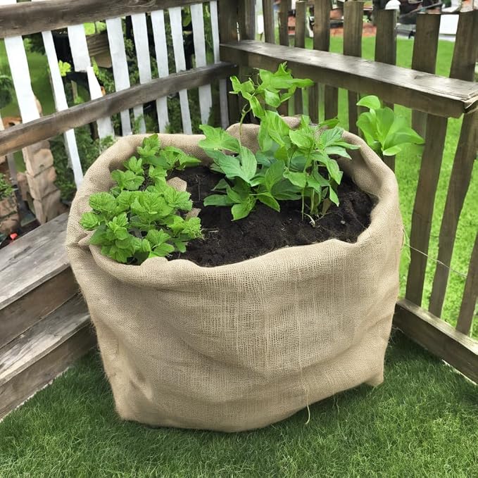 40 inches Wide x 24 feet Long Burlap Roll - Premium Jute Liner | Heavy Duty (7 oz) | Frost Guard Seed Cover for Gardening | Natural Jute-Burlap - 8 yds | Ideal for Erosion Control,Table Runners,Decor