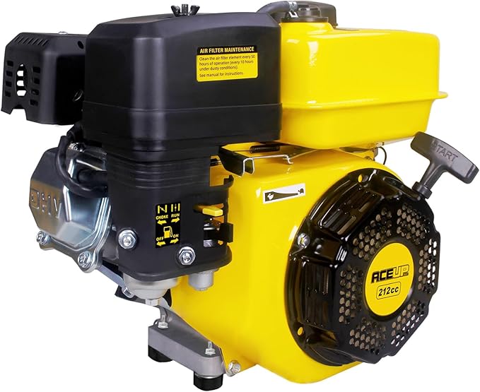 Aceup Energy 7HP 212cc Gas Engine Horizontal Shaft, 4 Stroke OHV Gas Motor, Shaft 3/4" (19mm) Diameter Recoil Start