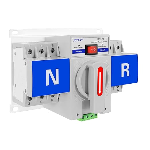 Dual Power Automatic Transfer Switch,CB Type ATS, 3P 63A 220V 50/60Hz,Changeover Switch for Generator,Generlink Transfer Switch