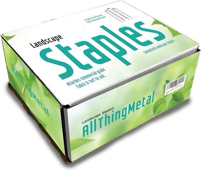 Galvanized Garden Stakes Landscape Staples: 6 Inch Sod and Fence Stake - Sturdy Rust Resistant Gardening Supplies for Anchoring Landscaping, Weed Barrier, (250 Count - Extra Heavy Duty)